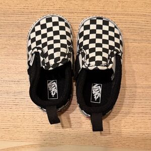 Vans baby Black and White Checkered Slip-On Sneakers